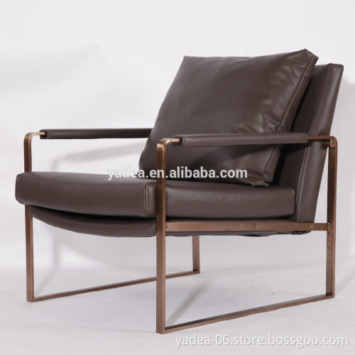 Hot sale custom made genuine leather living room lounge chair
